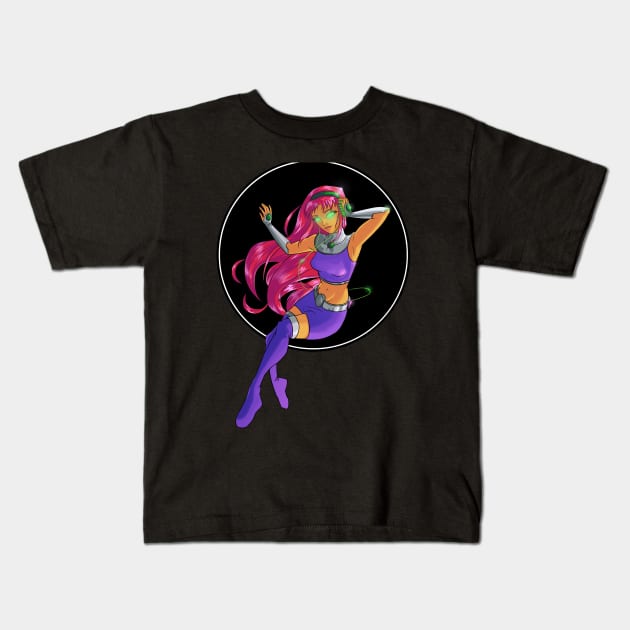 Starfire Kids T-Shirt by stuckinzclouds